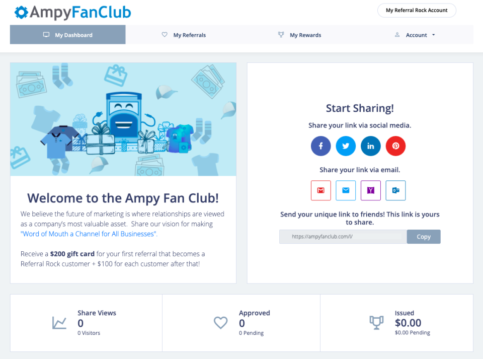 screenshot of Referral Rock